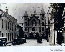 City Hall-Wellsville, NY City Hall; After fire of 1954, street was continued across Main as Madison Street. Collection of Don Baldwin.